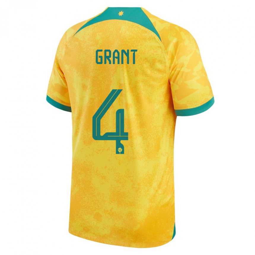 Criança Camisola Australiana Rhyan Grant #4 Dourado Principal 22-24 Camisa Brasil