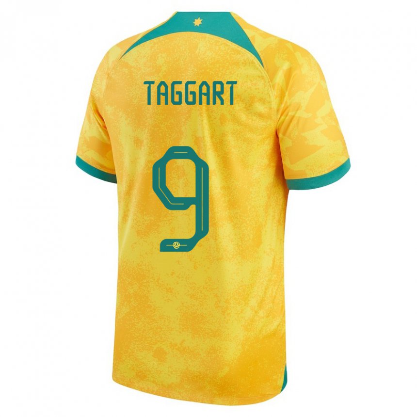 Criança Camisola Australiana Adam Taggart #9 Dourado Principal 22-24 Camisa Brasil