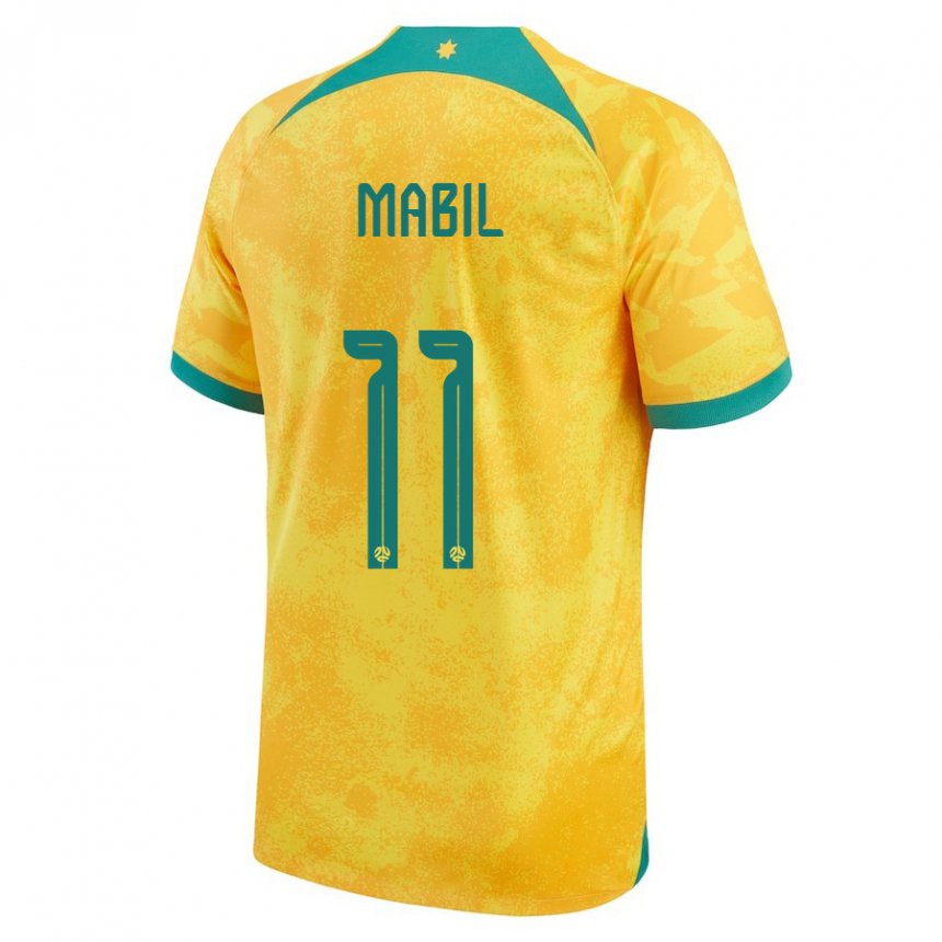 Criança Camisola Australiana Awer Mabil #11 Dourado Principal 22-24 Camisa Brasil