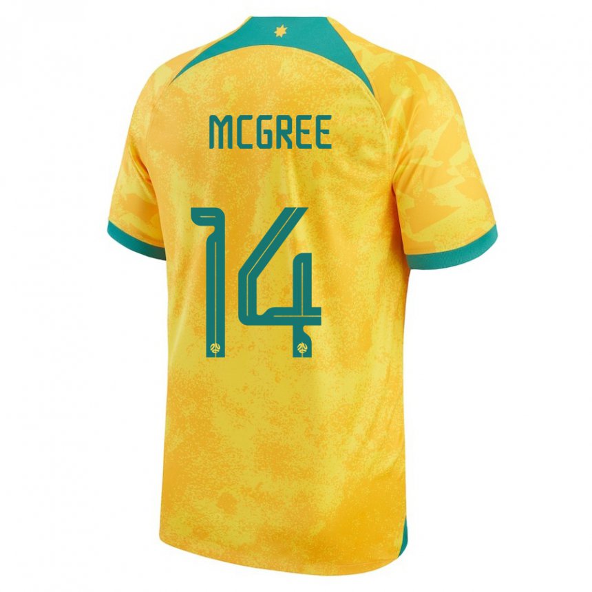 Criança Camisola Australiana Riley Mcgree #14 Dourado Principal 22-24 Camisa Brasil