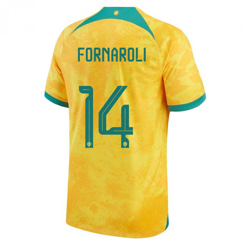 Criança Camisola Australiana Bruno Fornaroli #14 Dourado Principal 22-24 Camisa Brasil