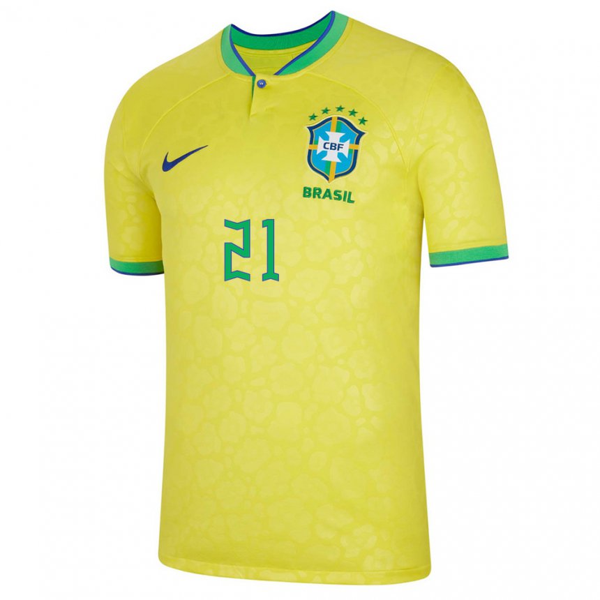 Criança Camisola Brasileira Pedro #25 Azul Alternativa 22-24 Camisa Brasil