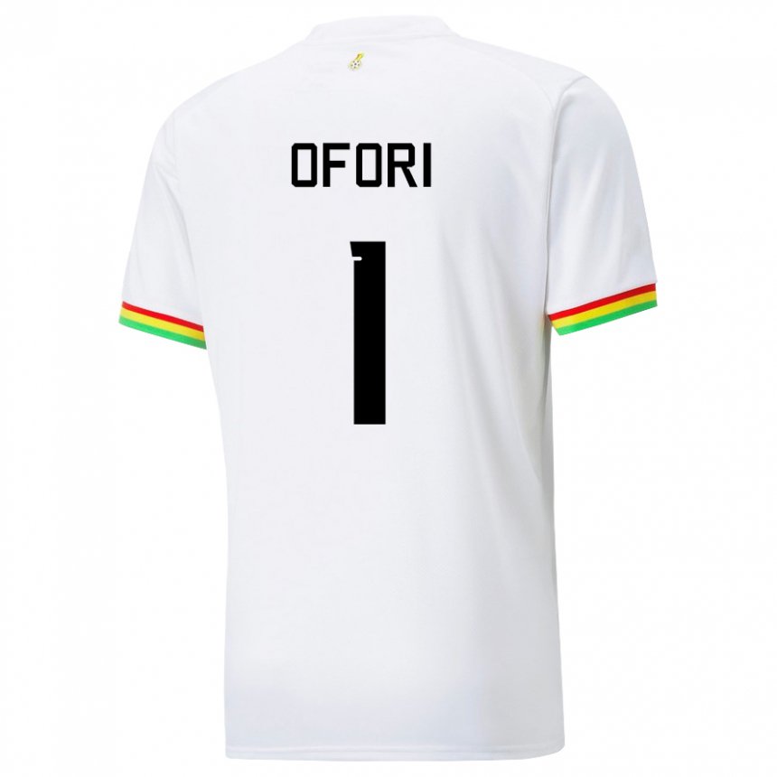 Criança Camisola Ganesa Richard Ofori #1 Branco Principal 22-24 Camisa Brasil