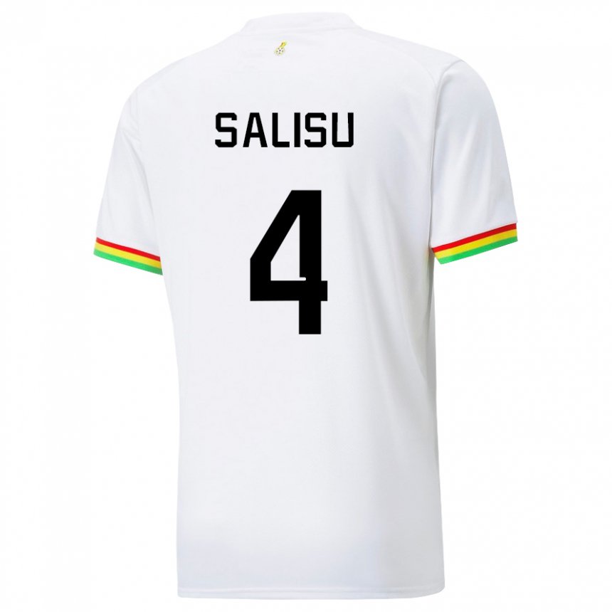 Criança Camisola Ganesa Mohammed Salisu #4 Branco Principal 22-24 Camisa Brasil