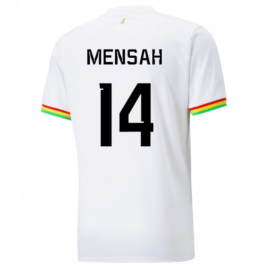 Criança Camisola Ganesa Gideon Mensah #14 Branco Principal 22-24 Camisa Brasil