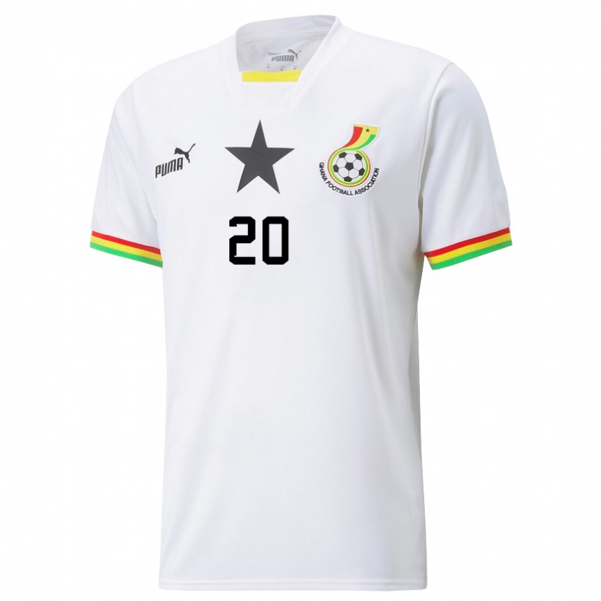 Criança Camisola Ganesa Mohammed Kudus #20 Branco Principal 22-24 Camisa Brasil