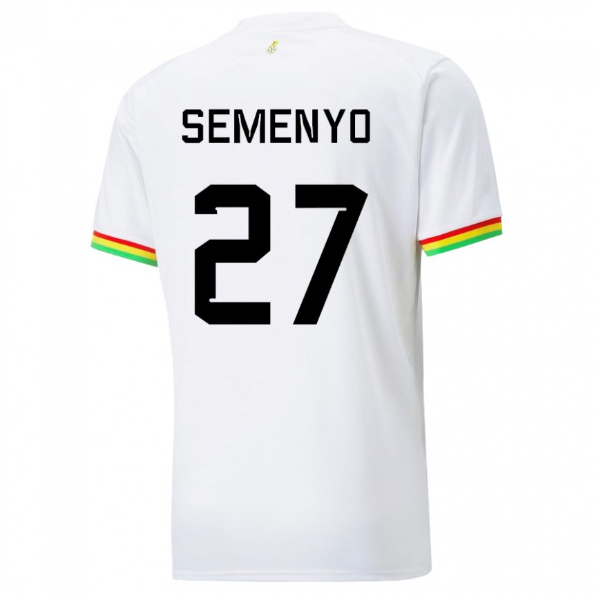 Criança Camisola Ganesa Antoine Semenyo #27 Branco Principal 22-24 Camisa Brasil