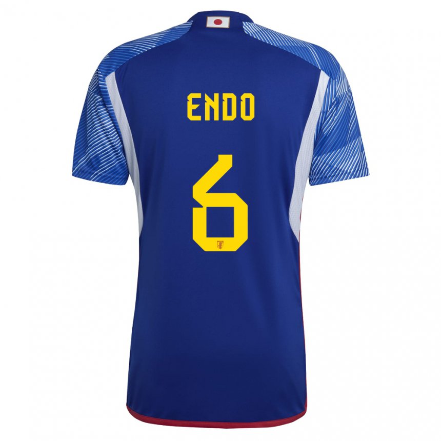 Criança Camisola Japonesa Wataru Endo #6 Azul Real Principal 22-24 Camisa Brasil