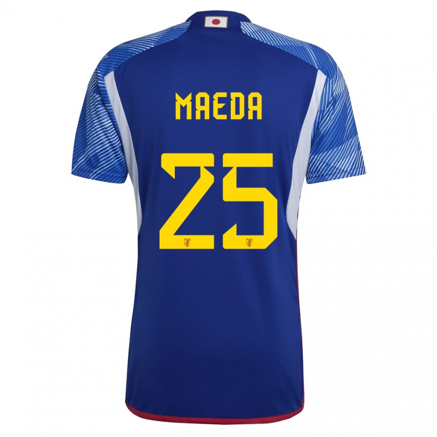 Criança Camisola Japonesa Daizen Maeda #25 Azul Real Principal 22-24 Camisa Brasil