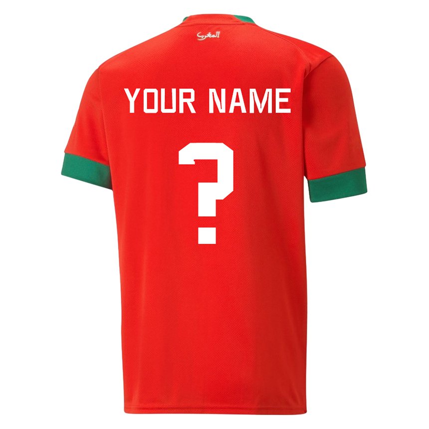 Criança Camisola Marroquina Seu Nome #0 Vermelho Principal 22-24 Camisa Brasil