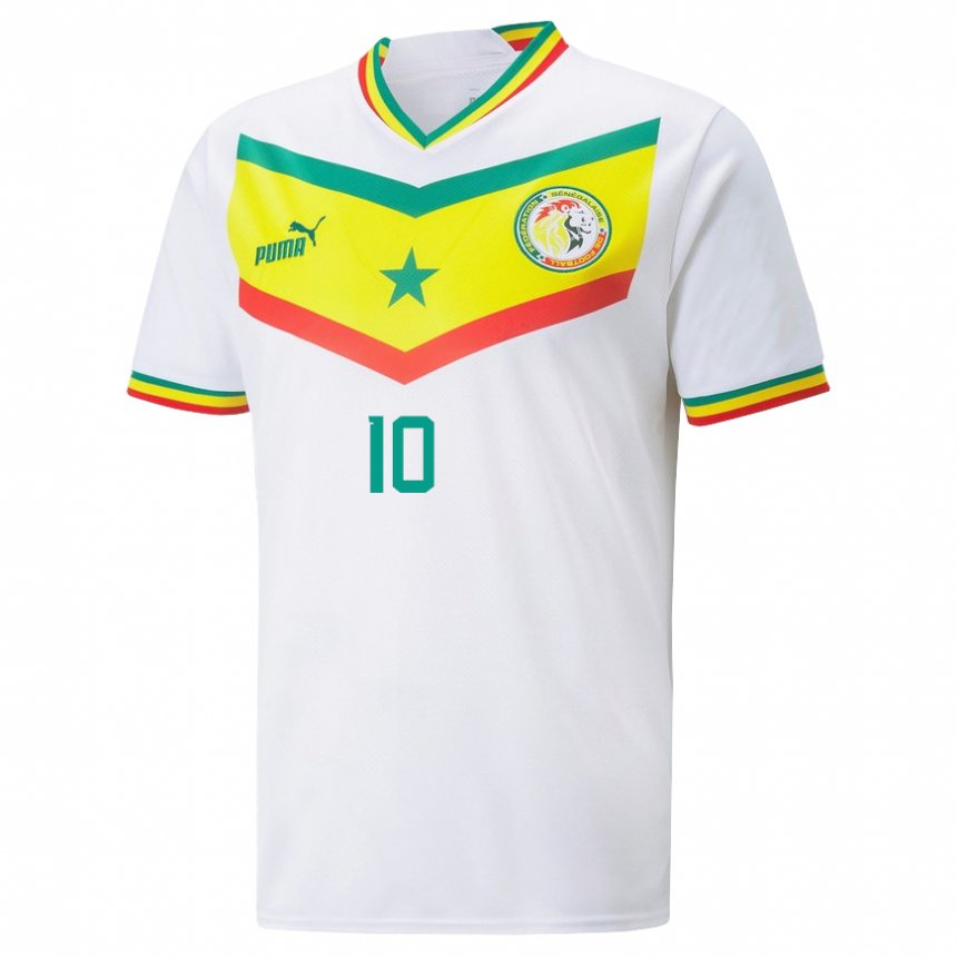 Criança Camisola Senegalesa Sadio Mane #10 Branco Principal 22-24 Camisa Brasil