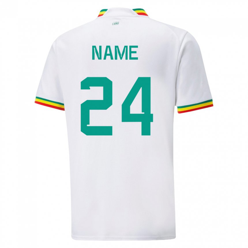 Criança Camisola Senegalesa Moustapha Name #24 Branco Principal 22-24 Camisa Brasil