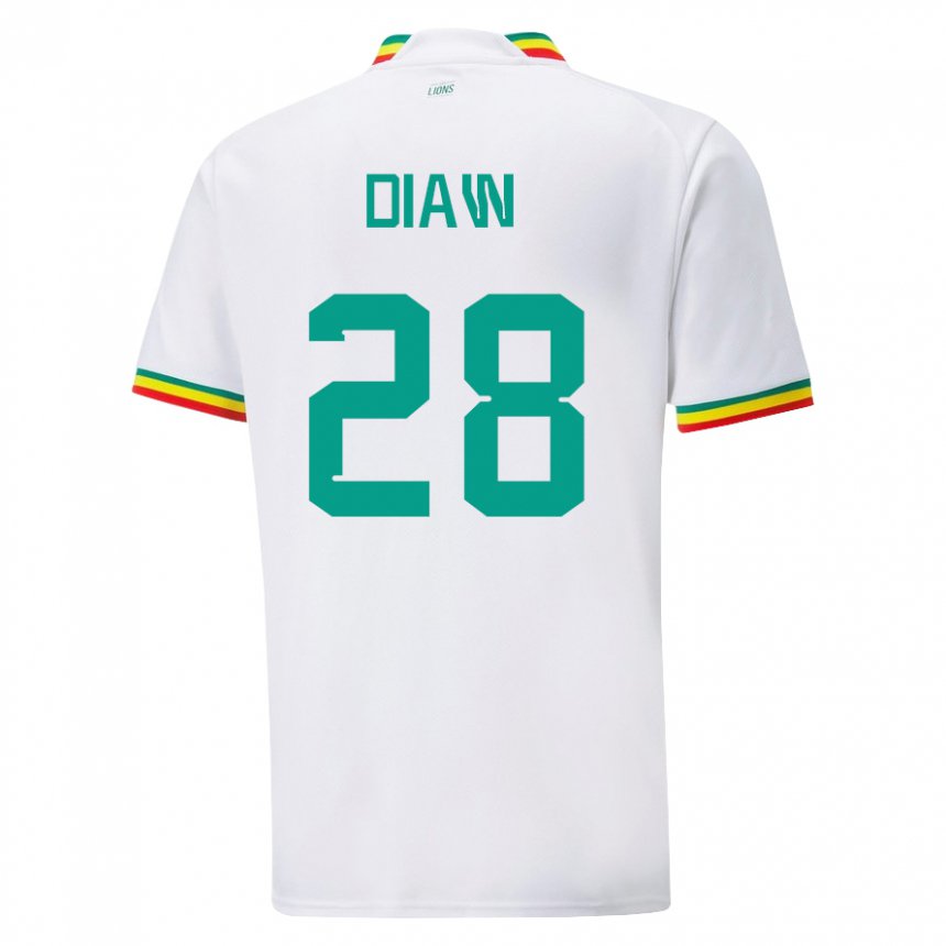 Criança Camisola Senegalesa Mory Diaw #28 Branco Principal 22-24 Camisa Brasil