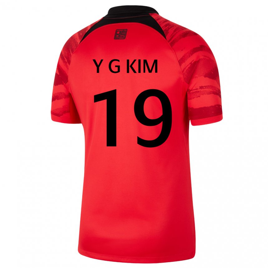 Criança Camisola Sul‑coreana Young-gwon Kim #19 Vermelho Preto Principal 22-24 Camisa Brasil