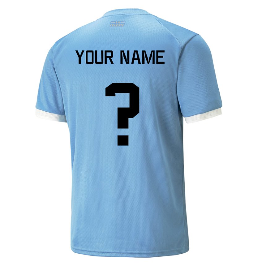 Criança Camisola Uruguaia Seu Nome #0 Azul Principal 22-24 Camisa Brasil