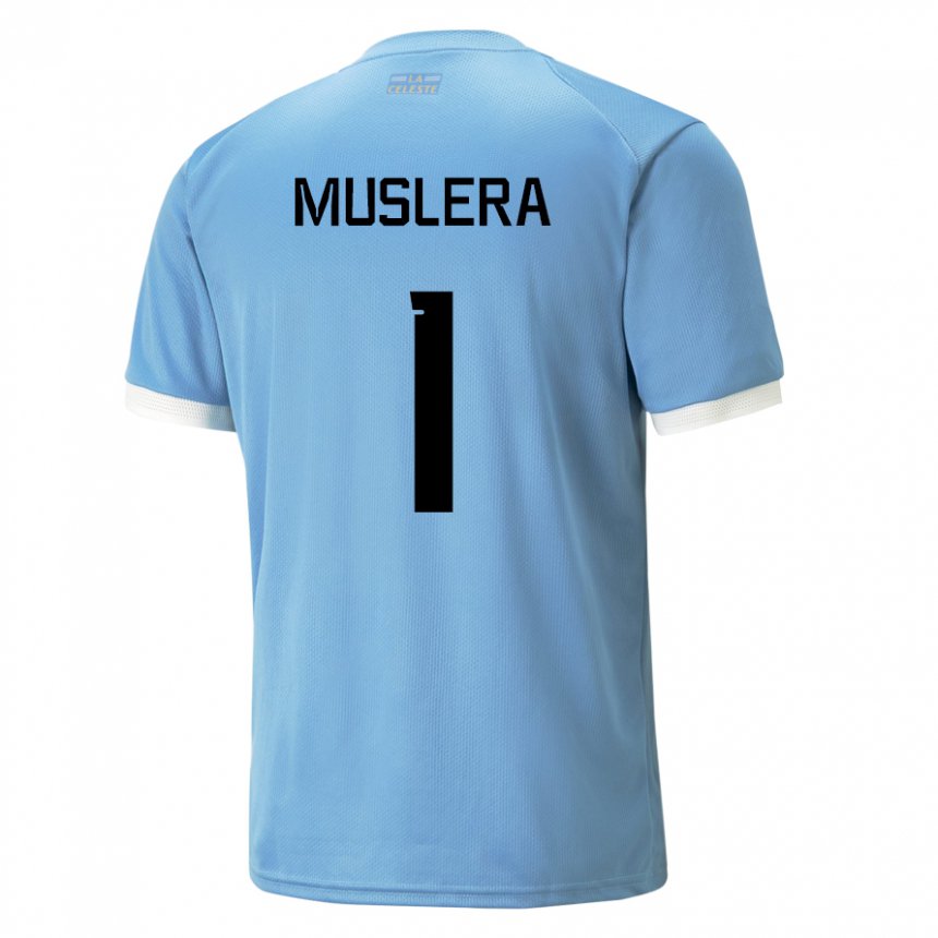 Criança Camisola Uruguaia Fernando Muslera #1 Azul Principal 22-24 Camisa Brasil