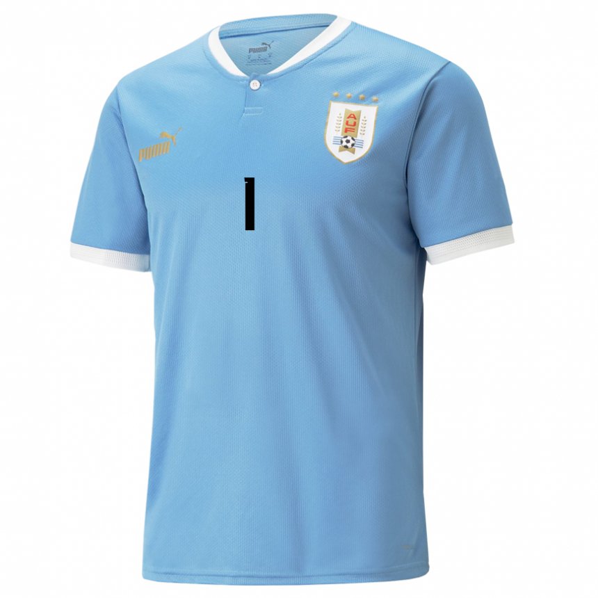 Criança Camisola Uruguaia Fernando Muslera #1 Azul Principal 22-24 Camisa Brasil