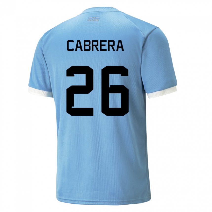 Criança Camisola Uruguaia Leandro Cabrera #26 Azul Principal 22-24 Camisa Brasil