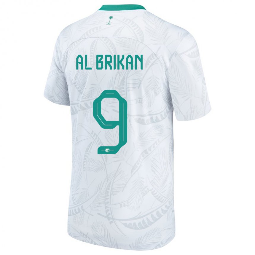 Criança Camisola Saudita Feras Al Brikan #9 Branco Principal 22-24 Camisa Brasil