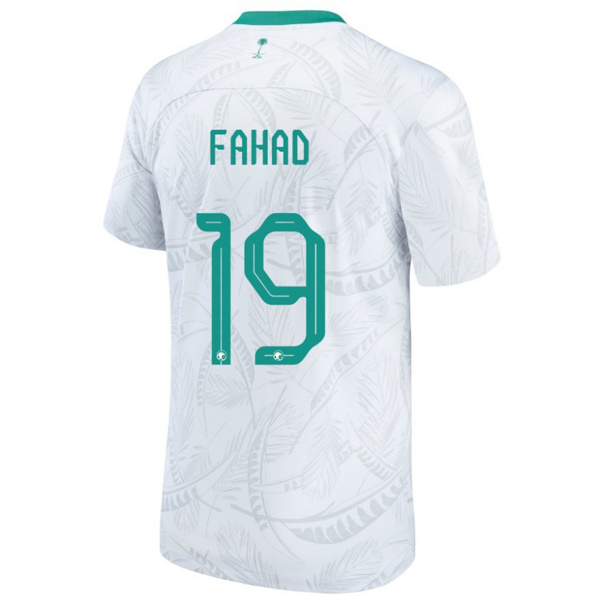 Criança Camisola Saudita Fahad Al Muwallad #19 Branco Principal 22-24 Camisa Brasil