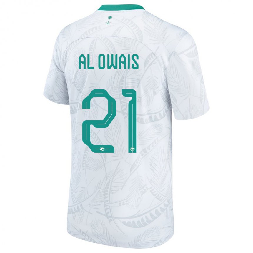 Criança Camisola Saudita Mohammed Al Owais #21 Branco Principal 22-24 Camisa Brasil