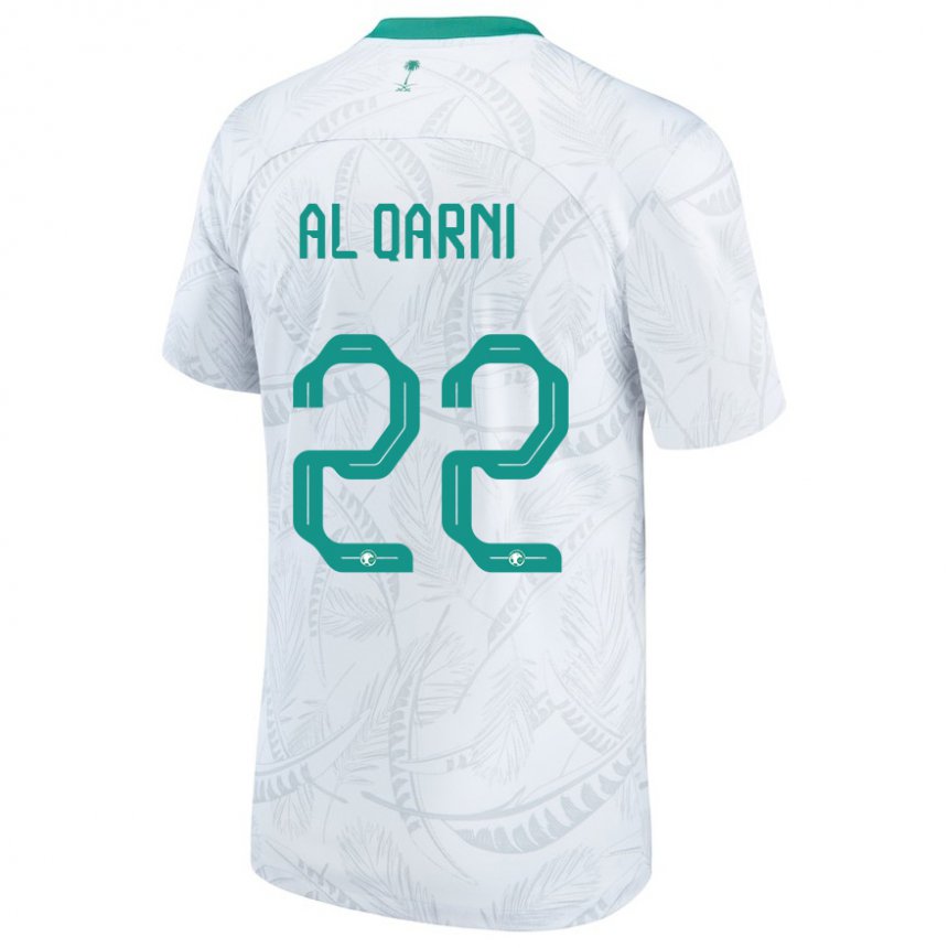 Criança Camisola Saudita Fawaz Al Qarni #22 Branco Principal 22-24 Camisa Brasil