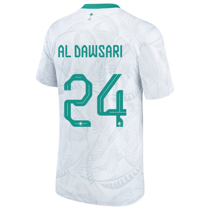 Criança Camisola Saudita Nasser Al Dawsari #24 Branco Principal 22-24 Camisa Brasil