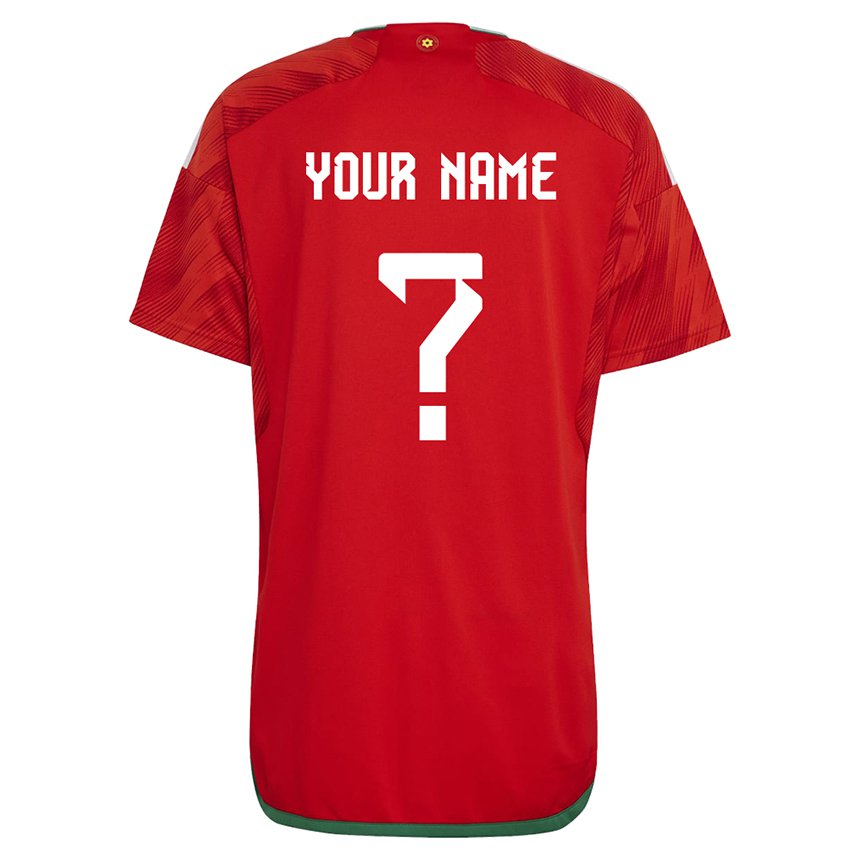 Criança Camisola Galesa Seu Nome #0 Vermelho Principal 22-24 Camisa Brasil