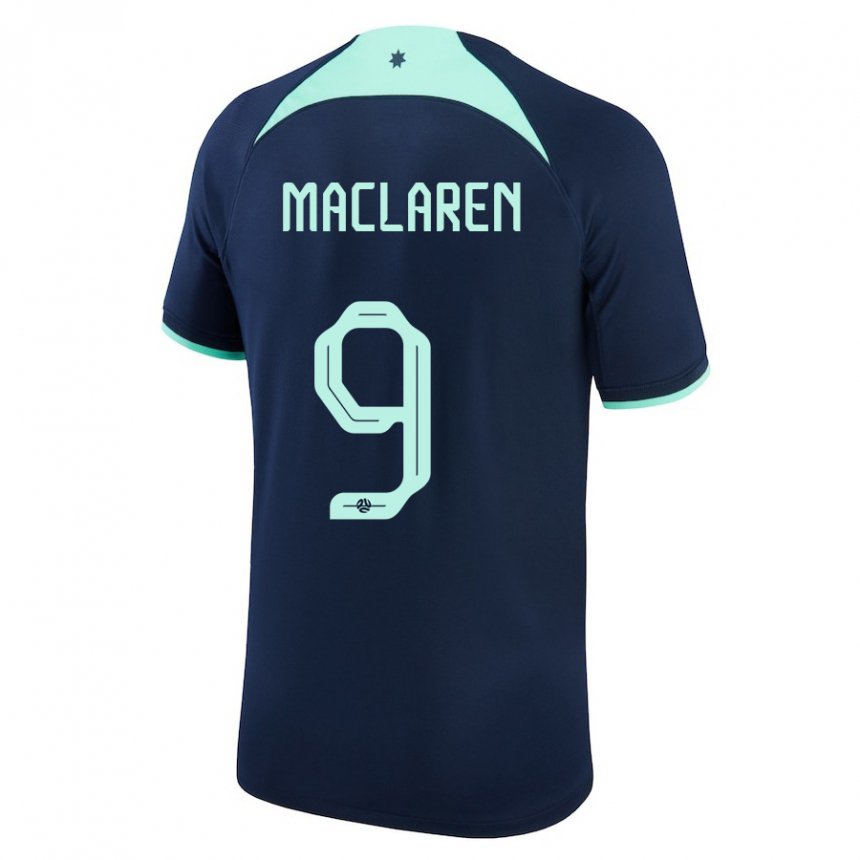 Criança Camisola Australiana Jamie Maclaren #9 Azul Escuro Alternativa 22-24 Camisa Brasil