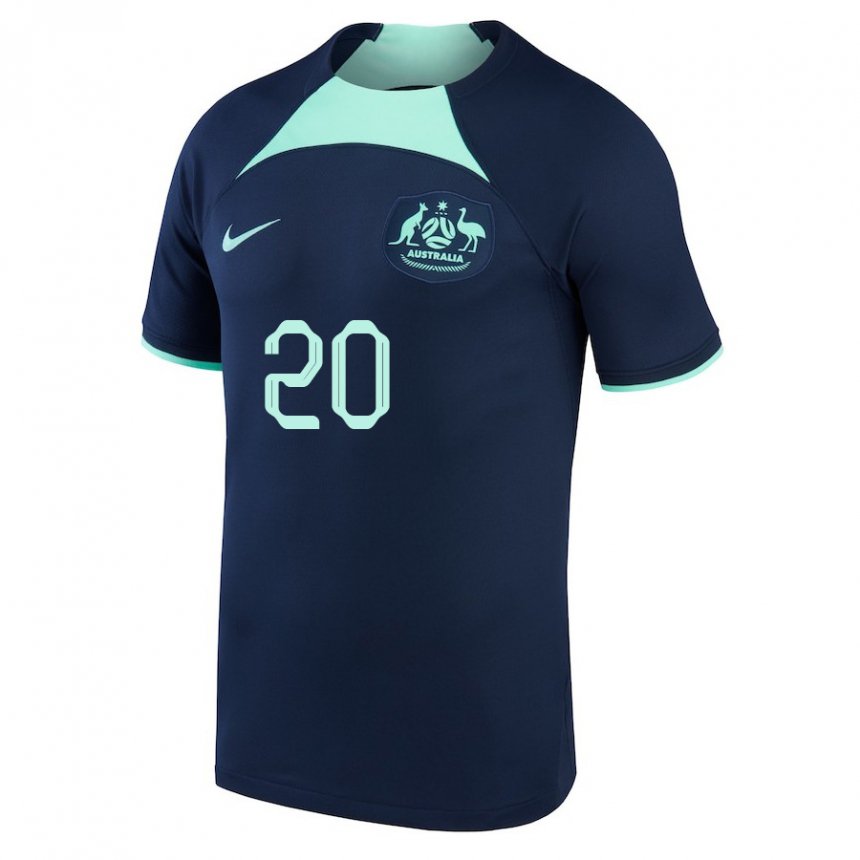 Criança Camisola Australiana Trent Sainsbury #20 Azul Escuro Alternativa 22-24 Camisa Brasil