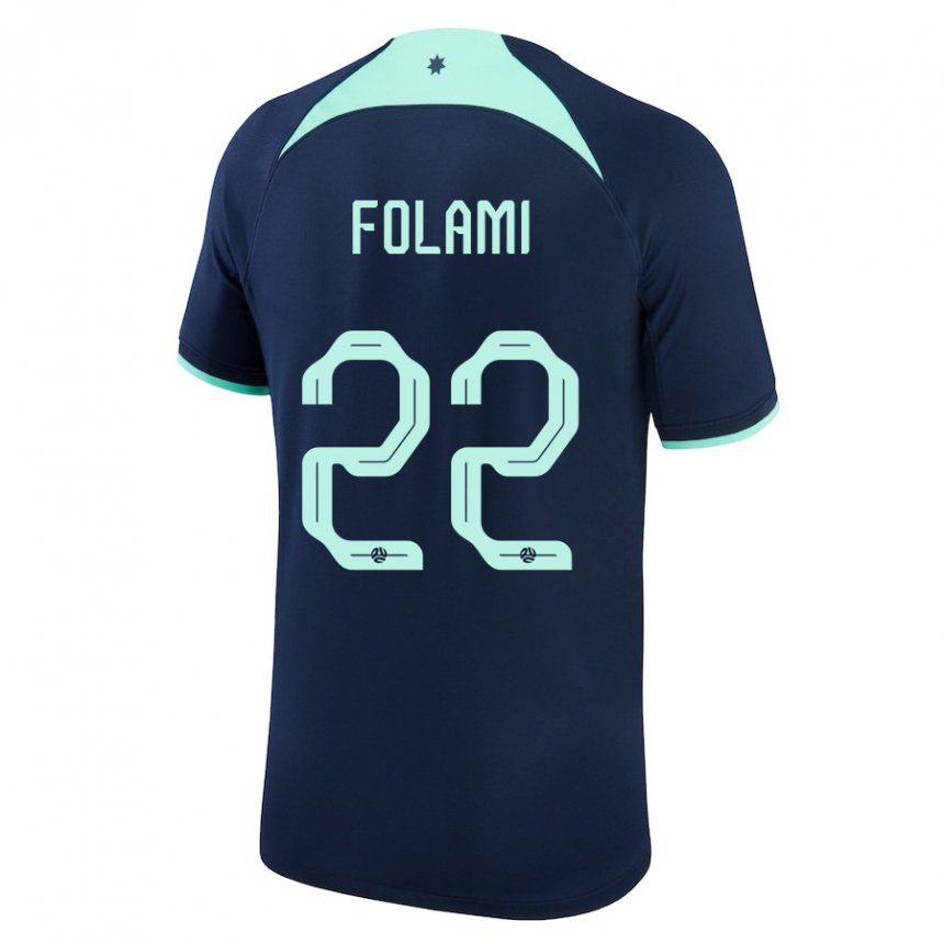 Criança Camisola Australiana Ben Folami #22 Azul Escuro Alternativa 22-24 Camisa Brasil