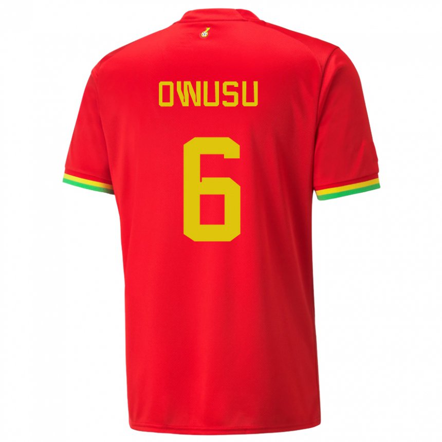 Criança Camisola Ganesa Elisha Owusu #6 Vermelho Alternativa 22-24 Camisa Brasil