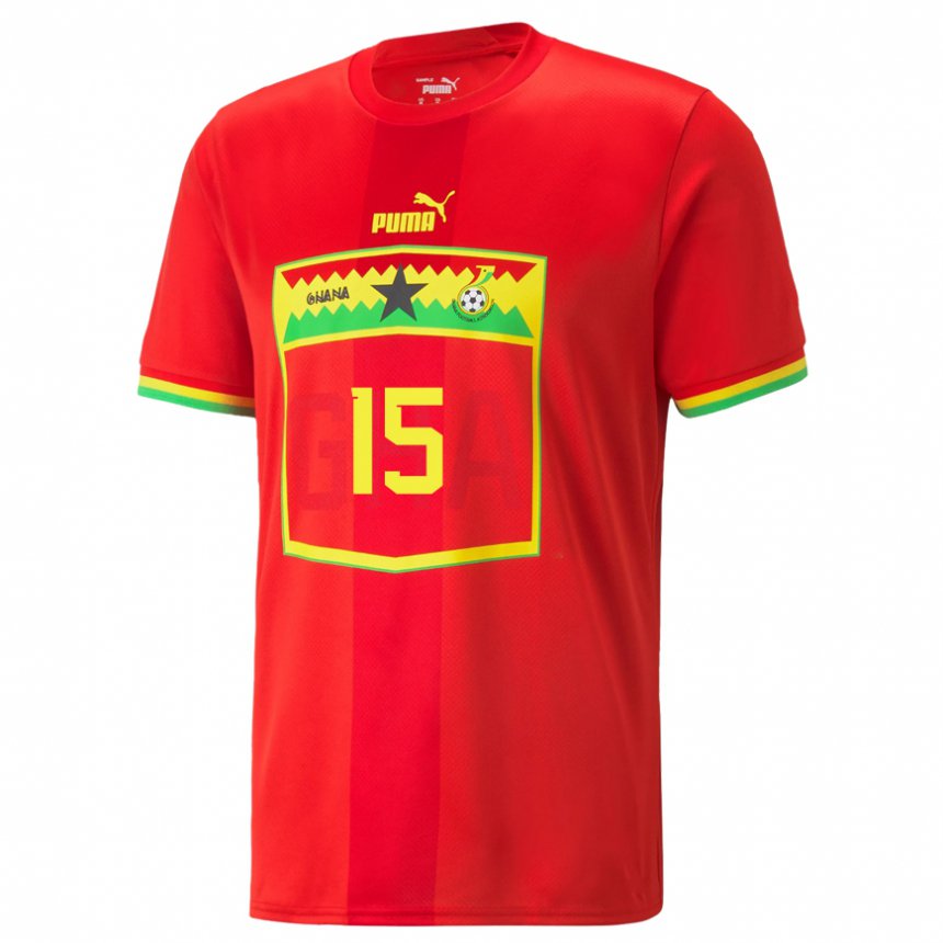 Criança Camisola Ganesa Joseph Aidoo #15 Vermelho Alternativa 22-24 Camisa Brasil