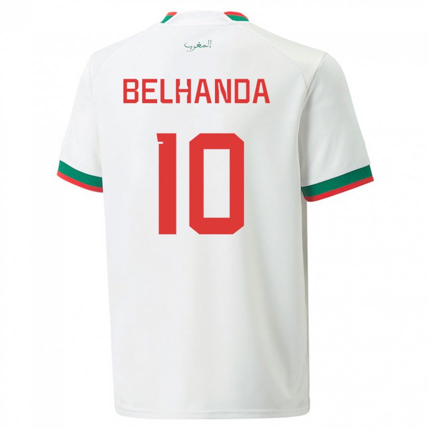 Criança Camisola Marroquina Youness Belhanda #10 Branco Alternativa 22-24 Camisa Brasil