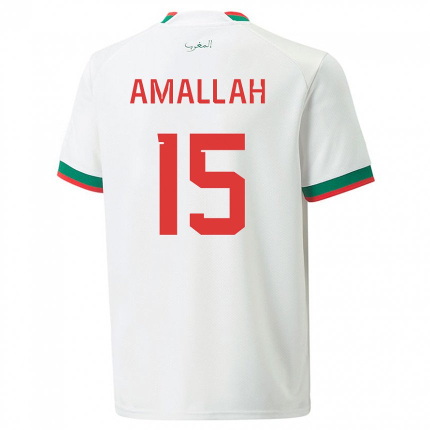 Criança Camisola Marroquina Selim Amallah #15 Branco Alternativa 22-24 Camisa Brasil