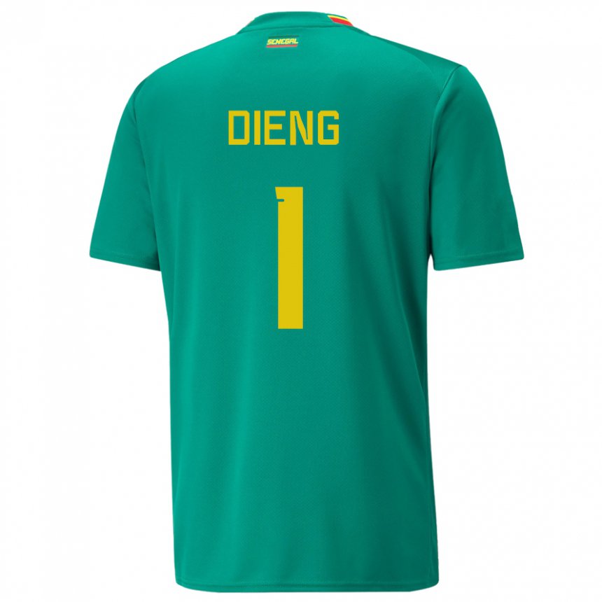 Criança Camisola Senegalesa Timothy Dieng #1 Verde Alternativa 22-24 Camisa Brasil