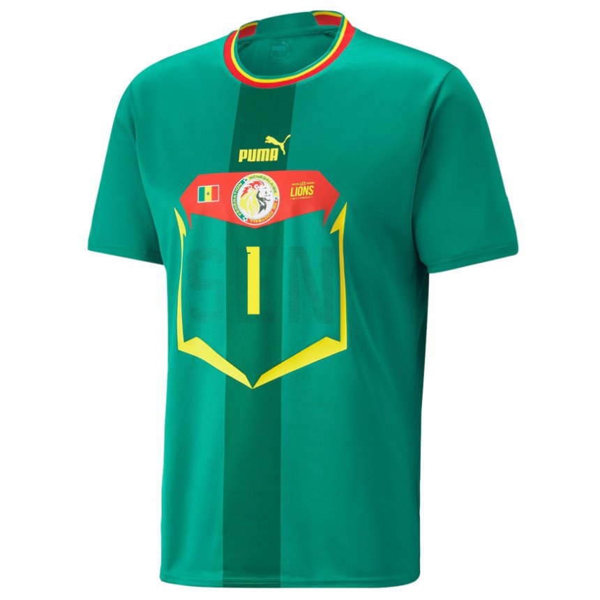 Criança Camisola Senegalesa Timothy Dieng #1 Verde Alternativa 22-24 Camisa Brasil