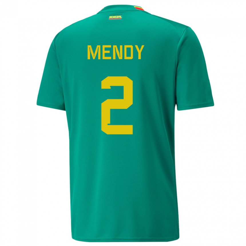 Criança Camisola Senegalesa Formose Mendy #2 Verde Alternativa 22-24 Camisa Brasil