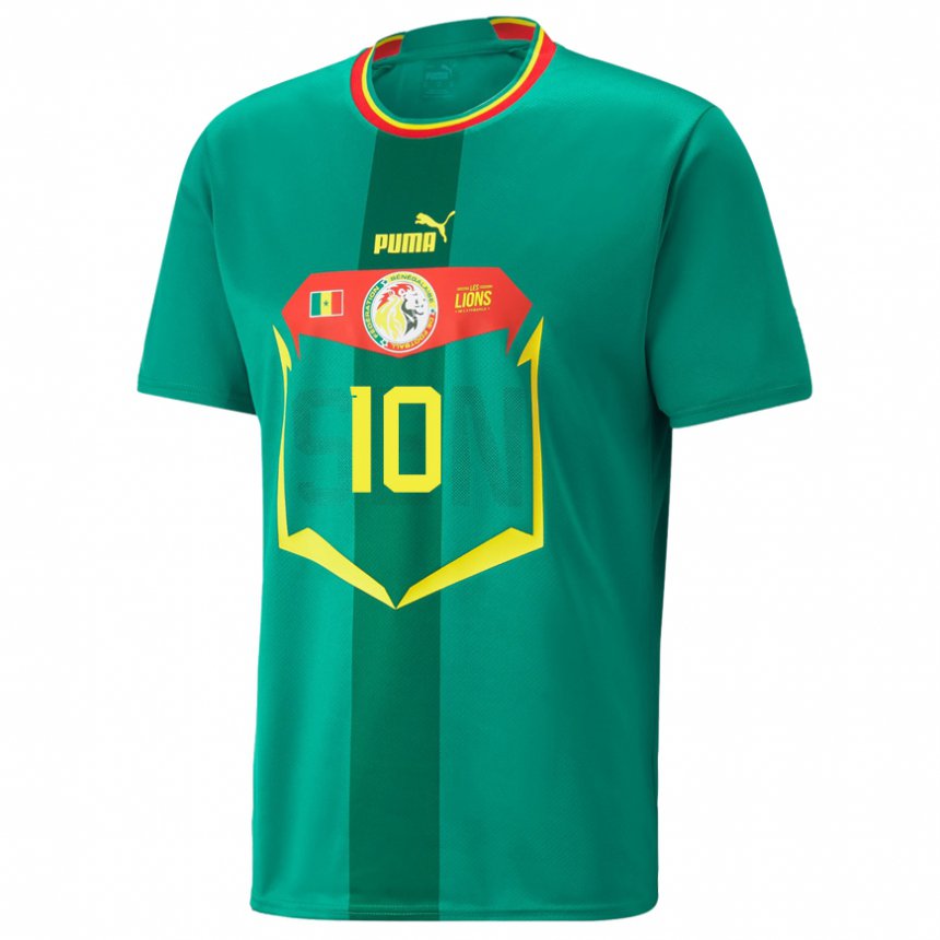 Criança Camisola Senegalesa Sadio Mane #10 Verde Alternativa 22-24 Camisa Brasil