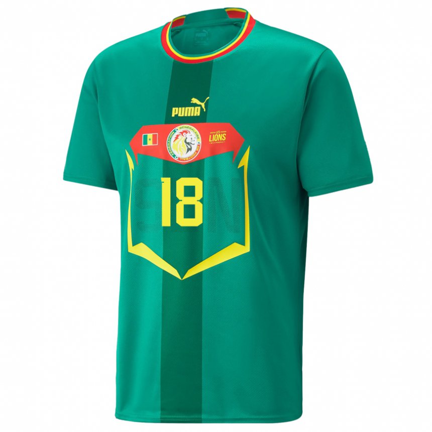 Criança Camisola Senegalesa Ismaila Sarr #18 Verde Alternativa 22-24 Camisa Brasil