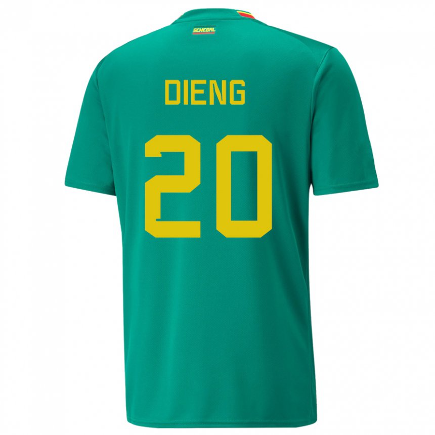 Criança Camisola Senegalesa Bamba Dieng #20 Verde Alternativa 22-24 Camisa Brasil