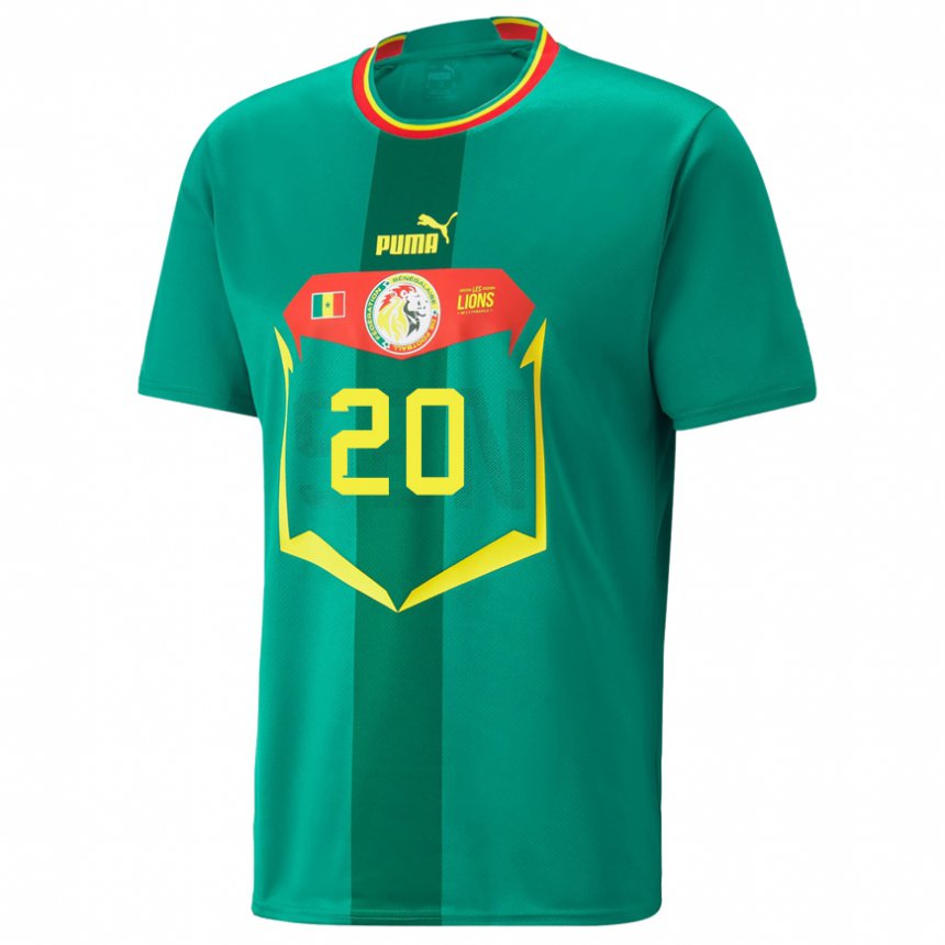 Criança Camisola Senegalesa Bamba Dieng #20 Verde Alternativa 22-24 Camisa Brasil