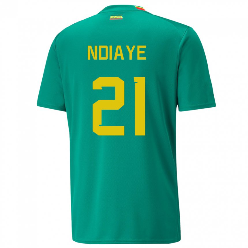 Criança Camisola Senegalesa Iliman Ndiaye #21 Verde Alternativa 22-24 Camisa Brasil