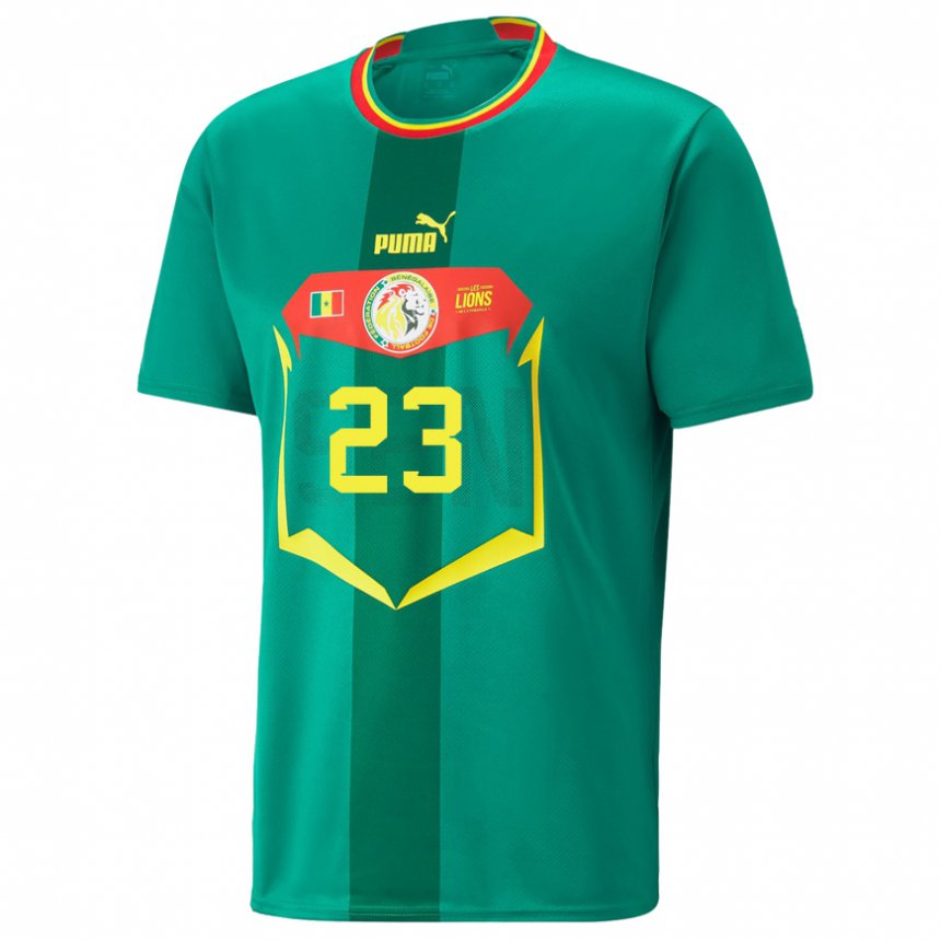 Criança Camisola Senegalesa Noah Fadiga #23 Verde Alternativa 22-24 Camisa Brasil