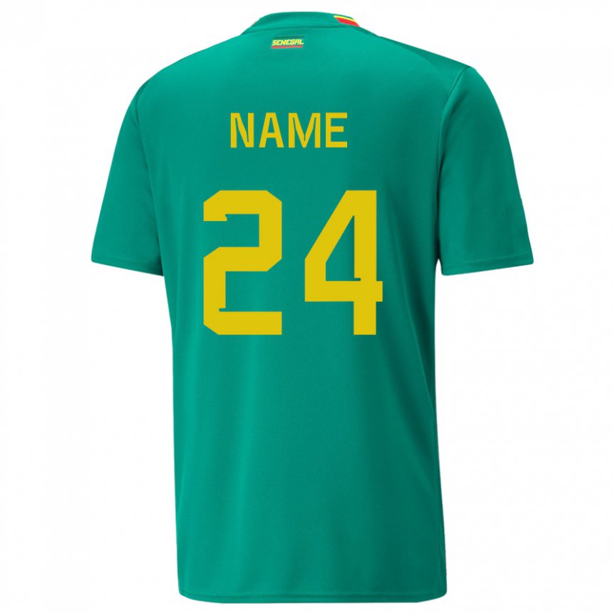 Criança Camisola Senegalesa Moustapha Name #24 Verde Alternativa 22-24 Camisa Brasil