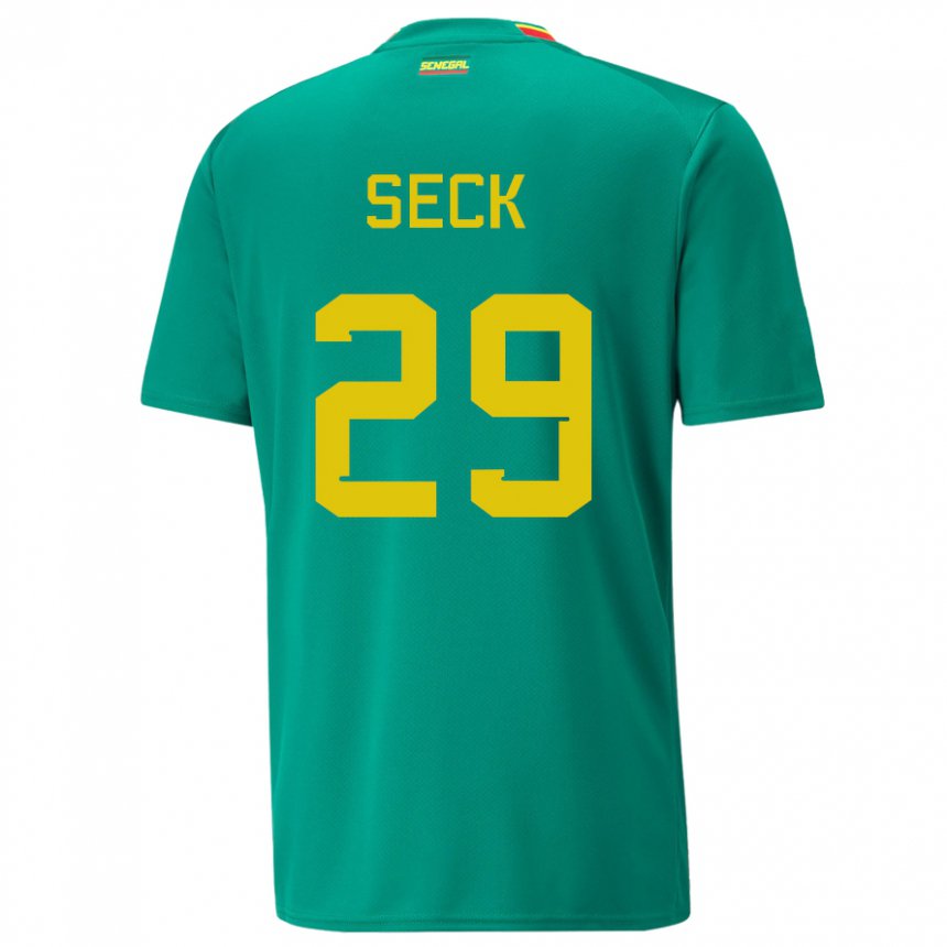 Criança Camisola Senegalesa Demba Seck #29 Verde Alternativa 22-24 Camisa Brasil