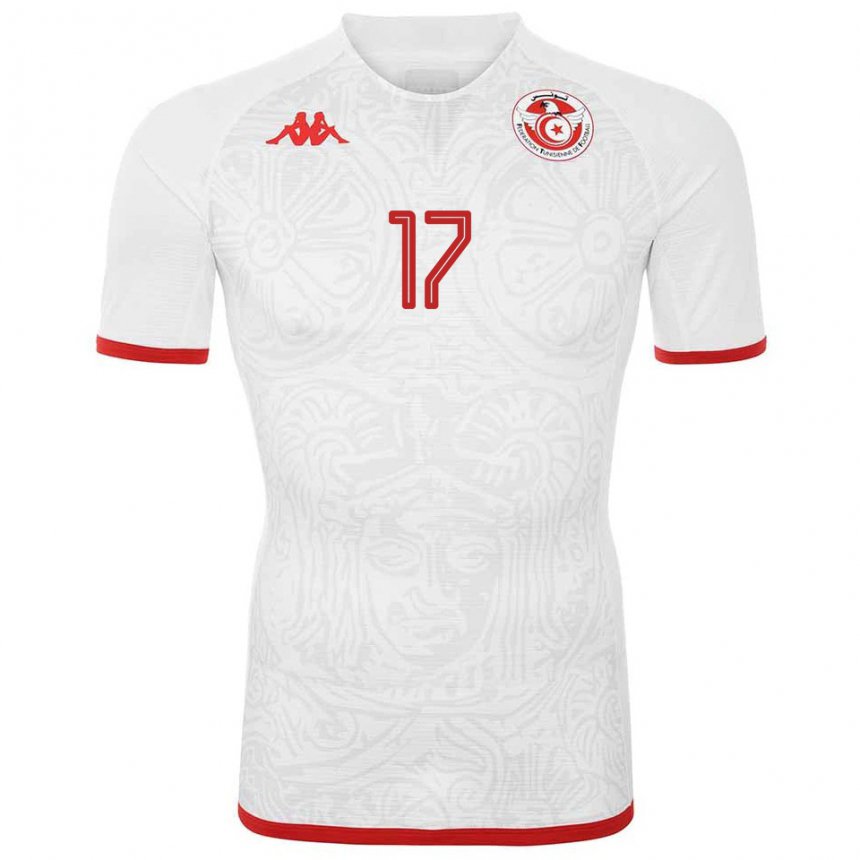 Criança Camisola Tunisiana Ellyes Skhiri #17 Branco Alternativa 22-24 Camisa Brasil