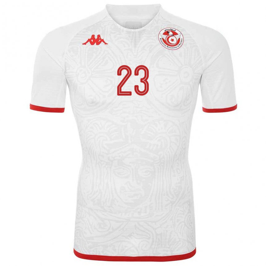 Criança Camisola Tunisiana Naim Sliti #23 Branco Alternativa 22-24 Camisa Brasil