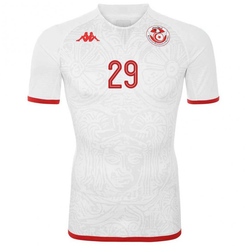 Criança Camisola Tunisiana Sayfallah Ltaief #29 Branco Alternativa 22-24 Camisa Brasil