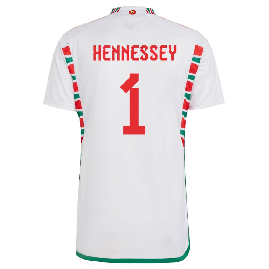Criança Camisola Galesa Wayne Hennessey #1 Branco Alternativa 22-24 Camisa Brasil